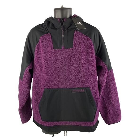 New Under Armour UA Mission Boucle Anorak 1/4 Zip Jacket Sz L 1366094-514 $120 - Picture 1 of 7